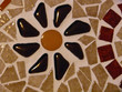 Gros plan mosaique fleur