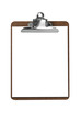 Clip board with paper