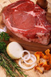 Meat, raw beef.