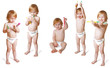 baby with toothbrush baby with toothbrush