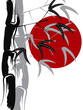 calligraphic bamboo zen calligraphic bamboo zen
