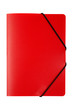 Red folder isolated