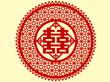 Illustration of Chinese paper-cut happiness