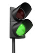 traffic lights green, perspective