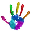 multicolor hand print multicolor hand print