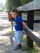 little boy outside