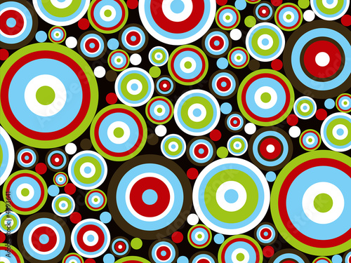 retro power red blue green circles on brown retro power red blue green circles on brown