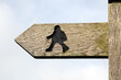 wooden public footpath sign