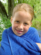 Little girl with towel