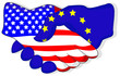 US-Europäischer Handschlag