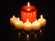 Christmas candle ligts with reflection Christmas candle ligts with reflection