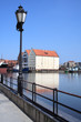 Lamp-post in a marine town