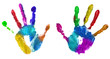 multicolor hands print multicolor hands print