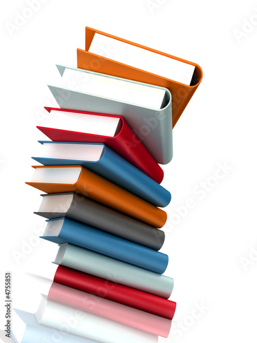 Illustration: books massive on white background books massive on white background