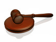 Wooden gavel from the court Wooden gavel from the court