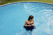 woman in pool woman in pool