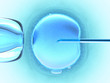 In vitro fecundation using sperm (cold color) In vitro fecundation using sperm (cold color)