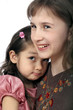 Two girls laughter and insult