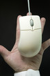 open hand and mouse