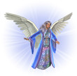 Happy Angel - Radiant Background