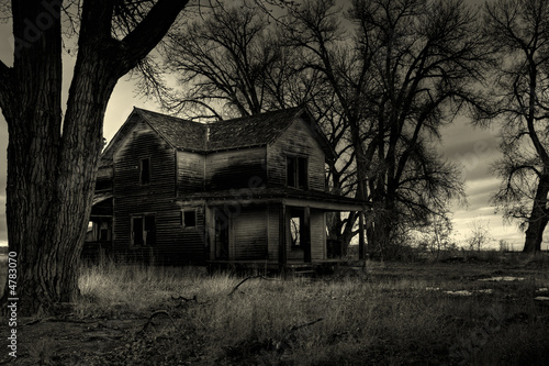 Photo: haunted house monochrome haunted house monochrome
