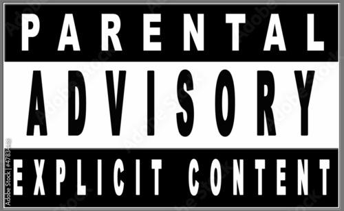 Illustration: Parental Advisory sticker Parental Advisory sticker