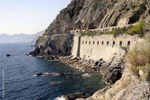 Photo: The Via D'Amore trail in Cinque Terre, Italy The Via D'Amore trail in Cinque Terre, Italy