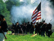 Union line preparing to fire, Union line preparing to fire,