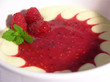 Himbeermus an Vanillepudding Himbeermus an Vanillepudding