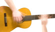 Classical acoustic guitar and hands of musician