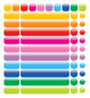 set of 10 glossy rainbow web blank buttons