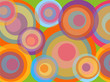 psychedelic pop rainbow circles - illustrated background psychedelic pop rainbow circles - illustrated background