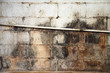 Water damaged and moldy basement wall Water damaged and moldy basement wall