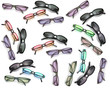 Lots of sunglasses isolated on white background Lots of sunglasses isolated on white background