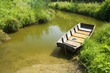 Boat detail in pond