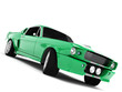 Green Classical Sports Car