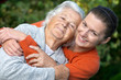 Granddaughter and grandmother