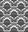 Monochrome seamless damask pattern