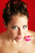 beauty portrait with a butterfly