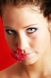 beauty portrait with a butterfly
