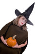 Witch woman with pumpkin