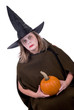 Witch woman with pumpkin
