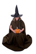 Witch woman with pumpkin