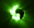 Illustration: green earth - glas and rays green earth - glas and rays