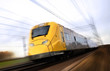 Fast train with motion blur