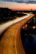  cars at night with motion blur. Stockholm City