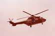 Helicopter in flight