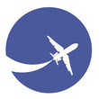 Silhouette of a aeroplane on a blue background. Silhouette of a aeroplane on a blue background.