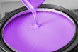 bucket of purple paint