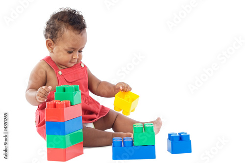 Baby with blocks